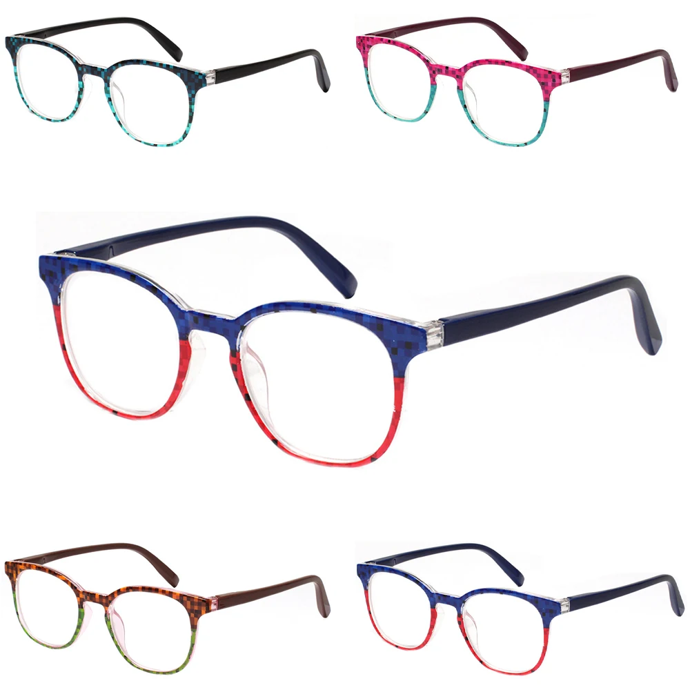

Fashion And Popular Color Frame Reading Glasses For Men And Women With Spring Hinge Design Comfortable Plastic Eyeglasses