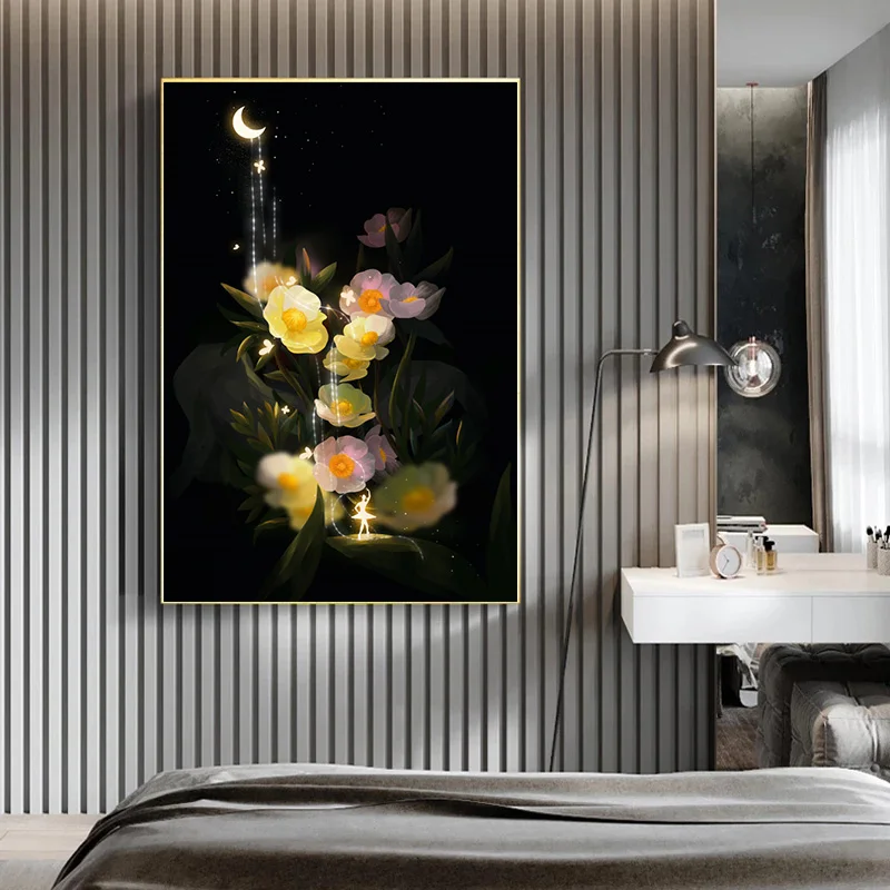 

Abstract Flower Canvas Painting Wall Art Pictures For Living Room Modern Colorful Posters And Prints Indoor Home Decoration