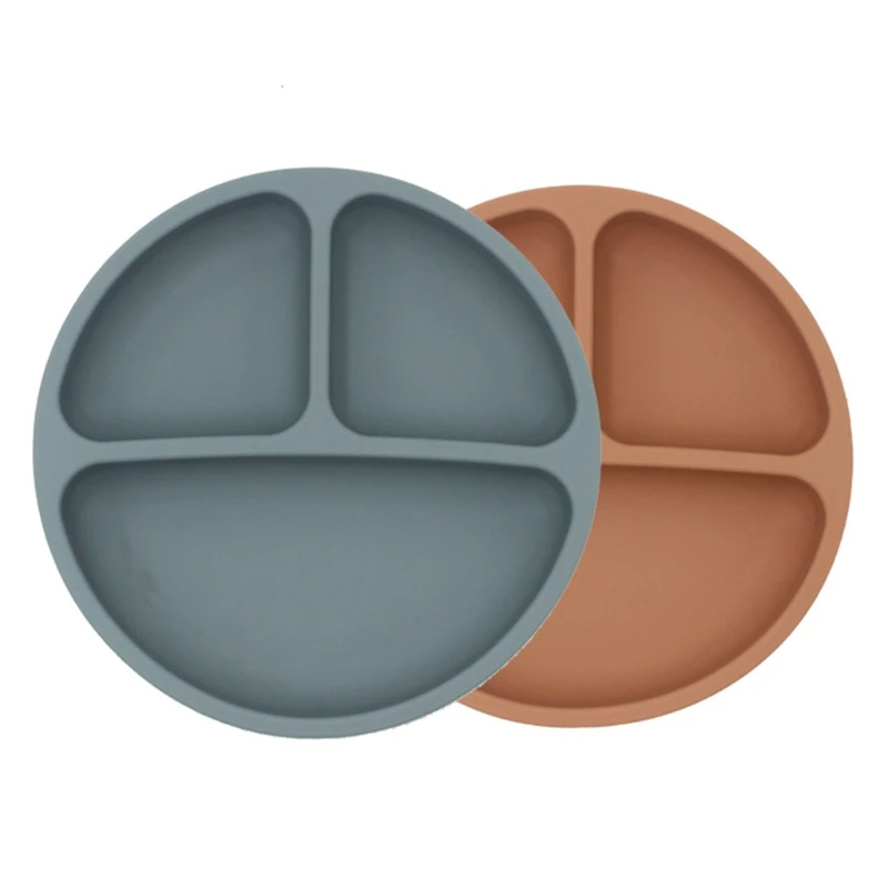 

Waterproof Food Grade Silicone Baby Divided Bowl Antislip Children Dinner Plate Infant Learning Feeding Dish Tableware DXAD