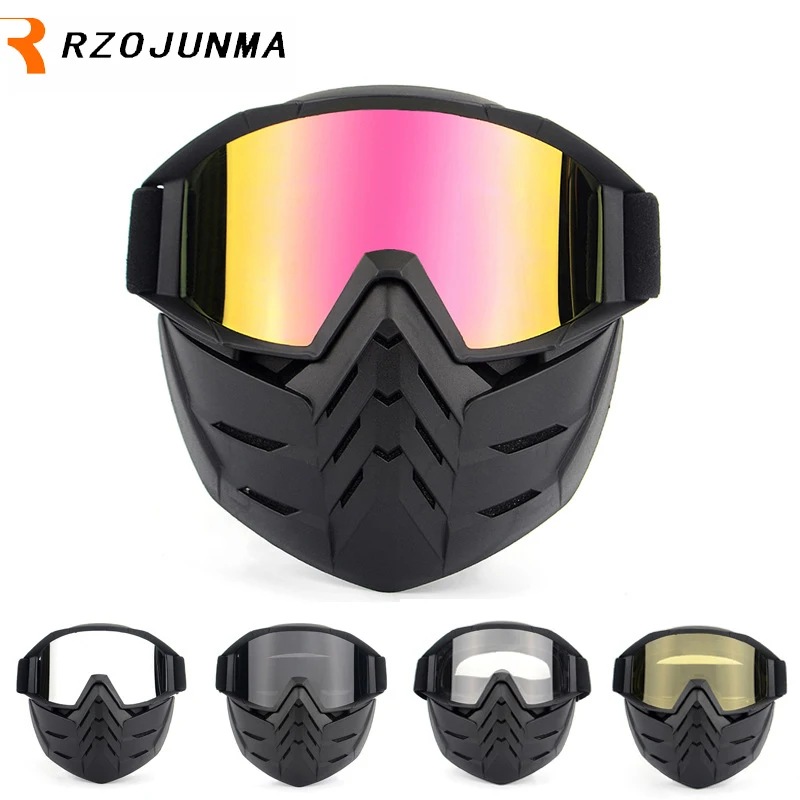 Мотоциклетные очки лыжные для мужчин и женщин Мужская маска на шлем с защитой от