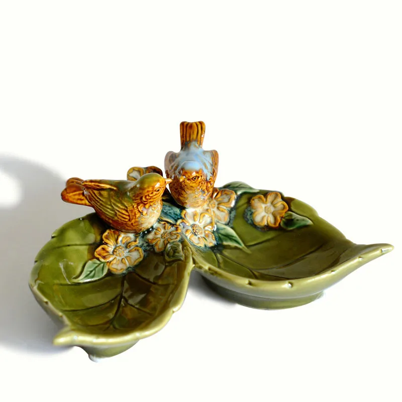 Домашний декор керамическая статуя птиц тарелка для хранения украшения Коробка