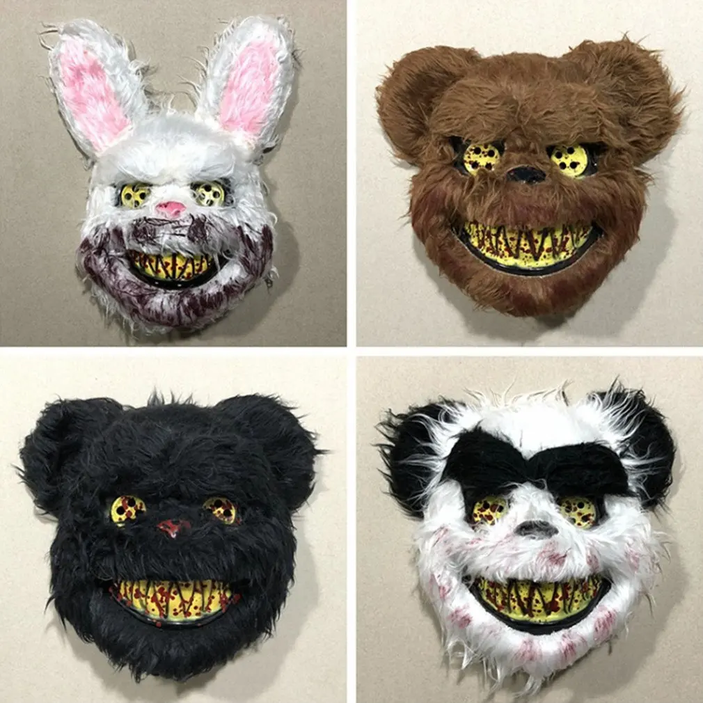 Страшная кровавая латексная голова Волка на Хэллоуин с маской для волос