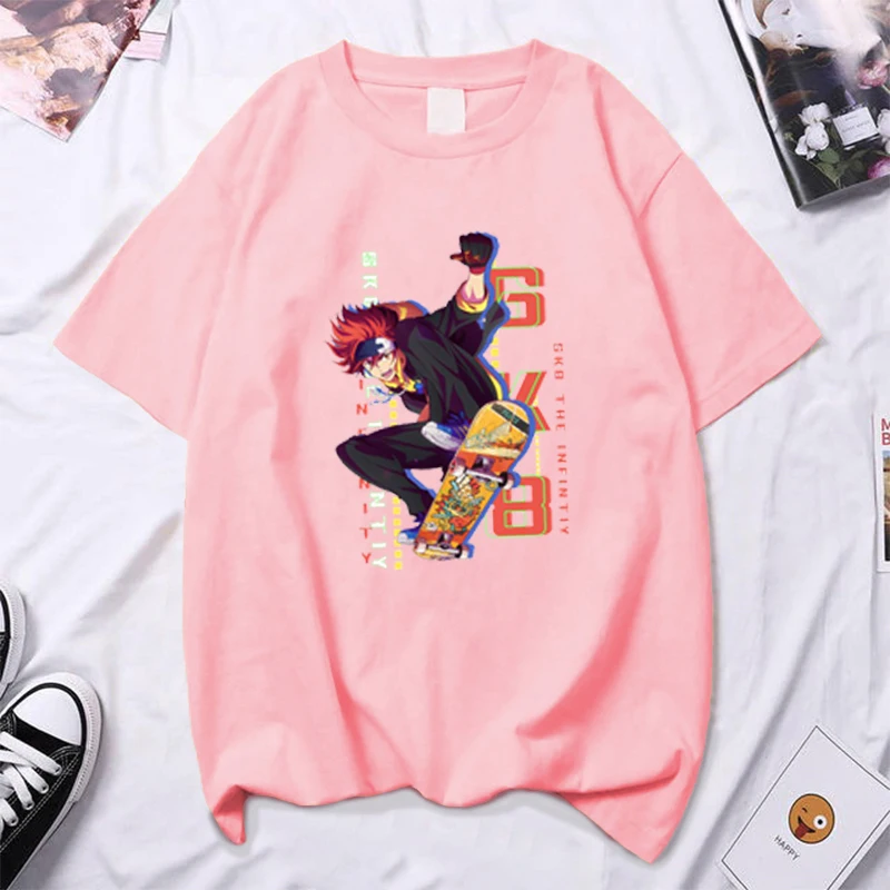 

Japanese Anime SK8 The Infinity T Shirt Harajuku Cartoon Skateboard Game Reki Langa Graphic Women Summer Mens Cotton Tshirts