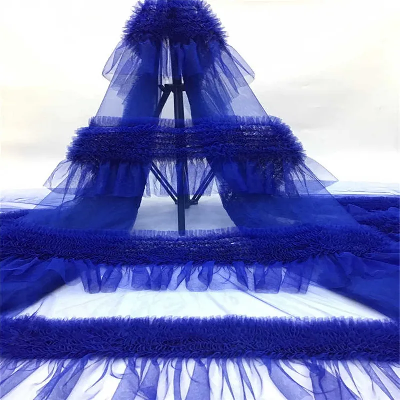 

African Lace Fabric Embroidered Handmade Lace Nigerian Lace Fabrics 2020 High Quality Lace French Tulle Lace Fabric zx66-516