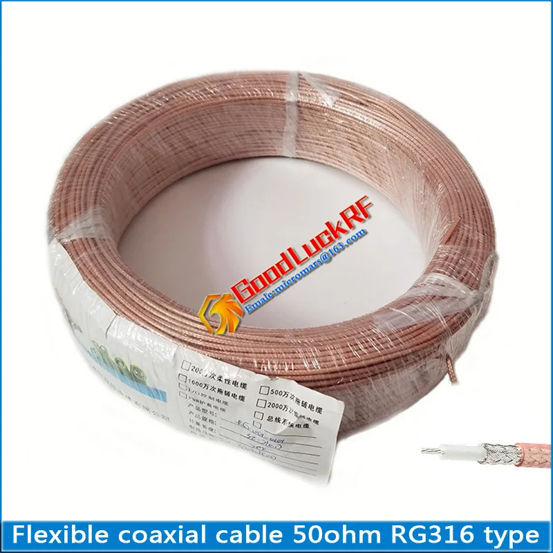 Высокое качество гибкий коаксиальный кабель 50ohm M17/113 RG316 Тип соединительный