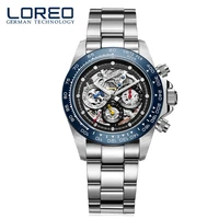 loreo 2020 new men automatic self wind mechanical diving 200m calendar luxury sapphire crystal mechanical military watch