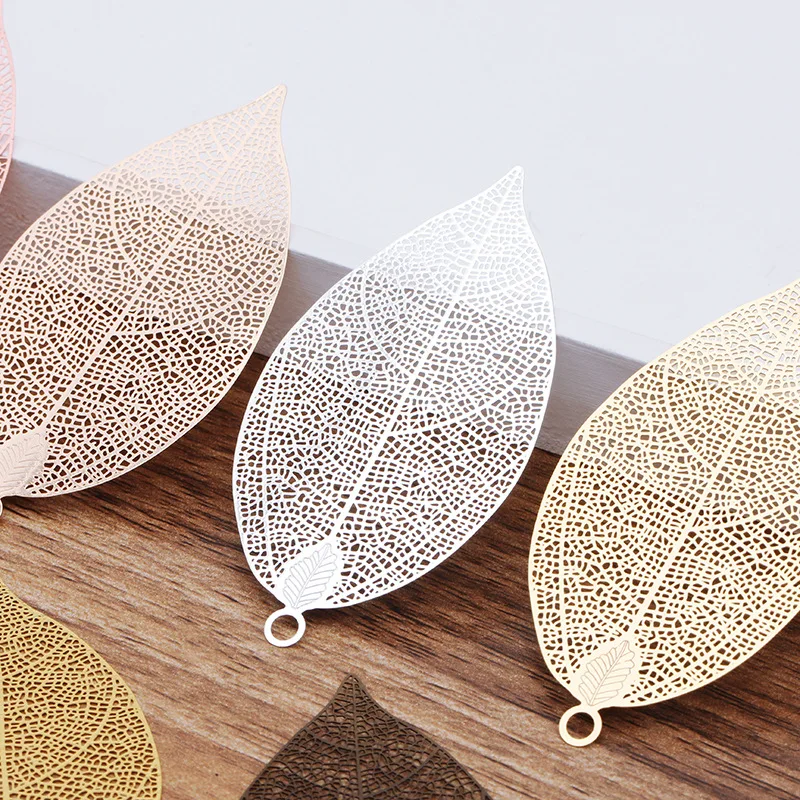 Металлическая филигрань 75x35 мм винтажная подвеска в виде листика и