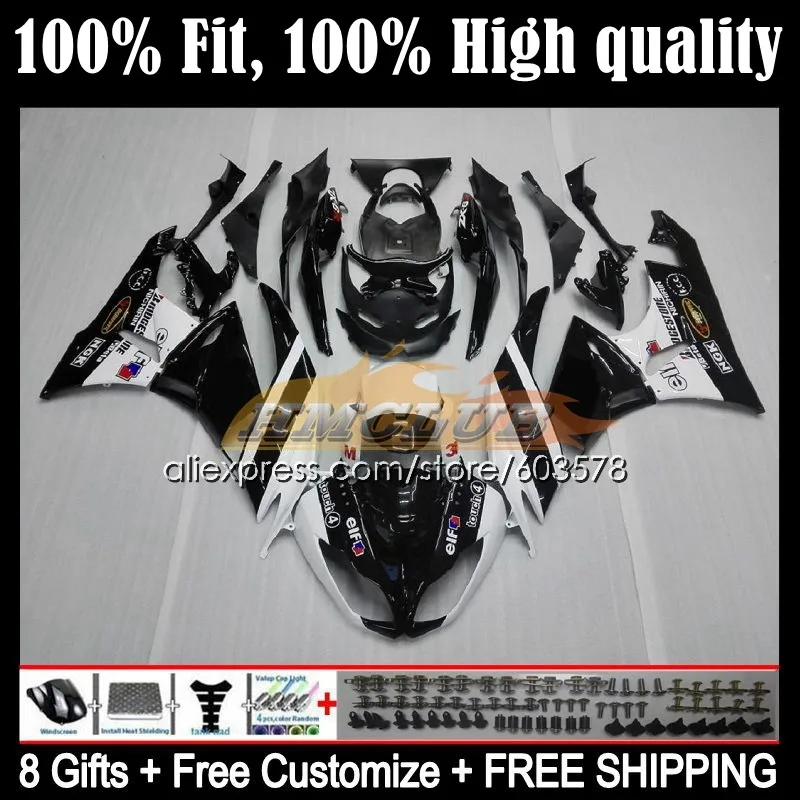 

Body For KAWASAKI NINJA ZX 6R 636 ZX-6R 106CL.10 ZX6R 13 14 15 16 17 18 ZX636 2013 2014 2015 2016 2017 2018 Fairing black white