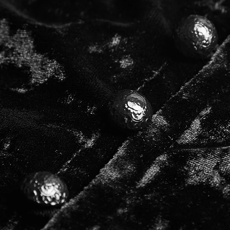 Панк рейв женские костюмы готическое кладбище черный бархат накидка шарфики