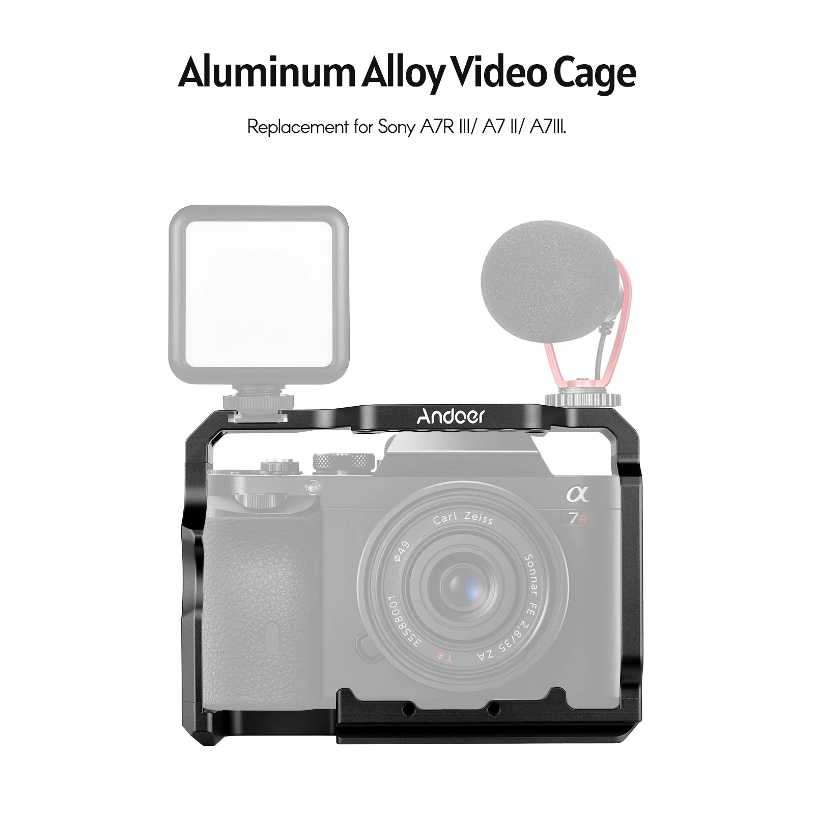 Andoer сменный держатель для видеокамеры из алюминиевого сплава Sony A7R III/ A7 II/ A7III -