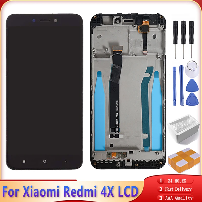 5 0 &quotс рамкой для Xiaomi redmi 4x ЖК дисплей сенсорный экран дигитайзер сборка запасные