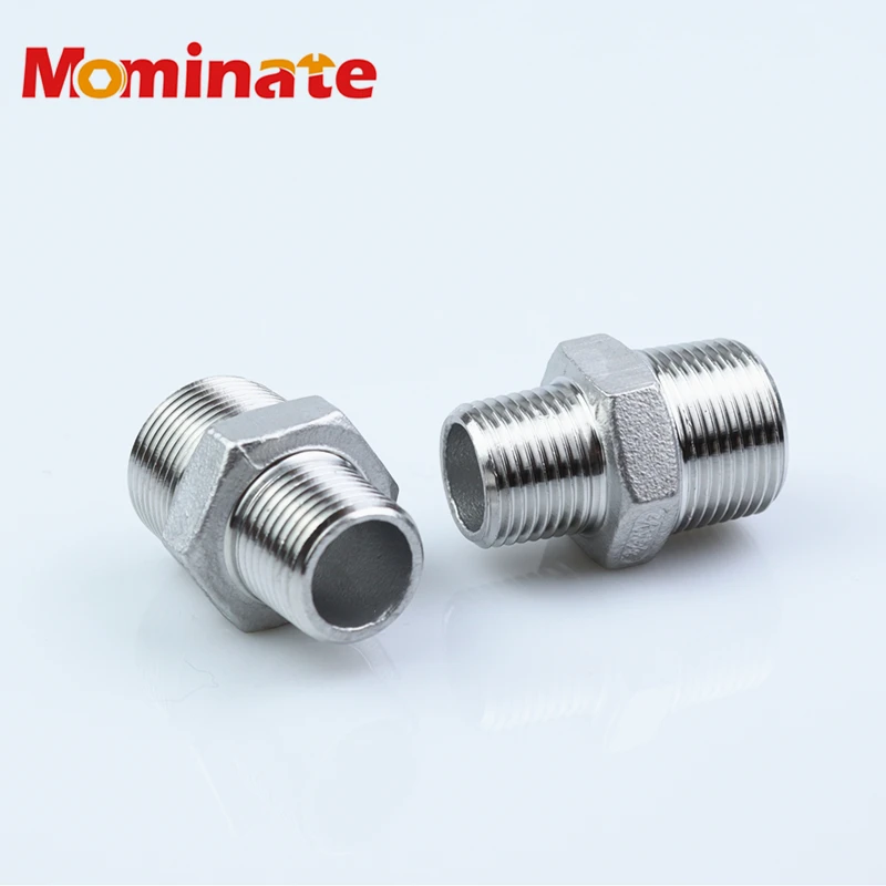 SS304 шестигранный ниппель из нержавеющей стали переходник-муфта 1/4 &quot-2&quot(DN8-DN50)BSPT