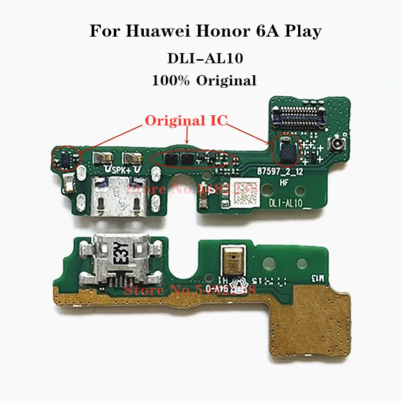 

Original USB Charging Port Dock MIC Flex cable For Huawei Honor 6A Play DLI-AL10 Quick Charge Charger Plug + Microphone Board