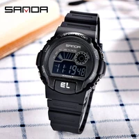 sanda fashion sport women watches multifunction waterproof led display digital watch outdoor wristwatch relogio masculino 6004