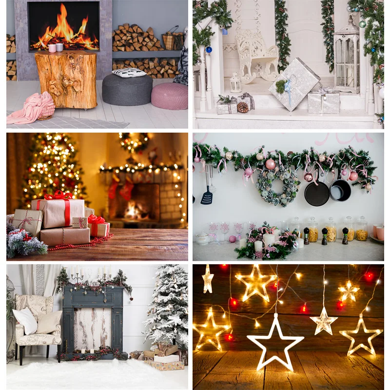

Vinyl Custom Photography Backdrops Christmas day Theme Photography Background 91106DJ-07