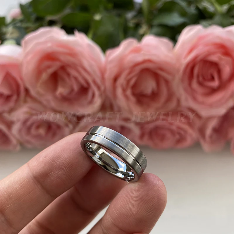 6 мм Мужские и женские обручальные кольца из карбида вольфрама классические