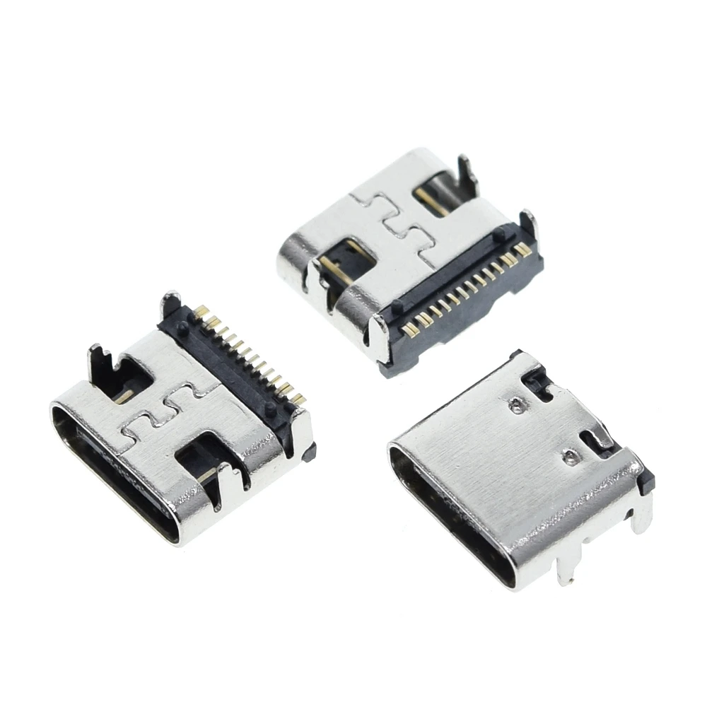 10 шт./лот Тип C 16Pin USB SMT разъем 3 1 Type-C гнездо размещение SMD DIP для PCB дизайн DIY Высокая
