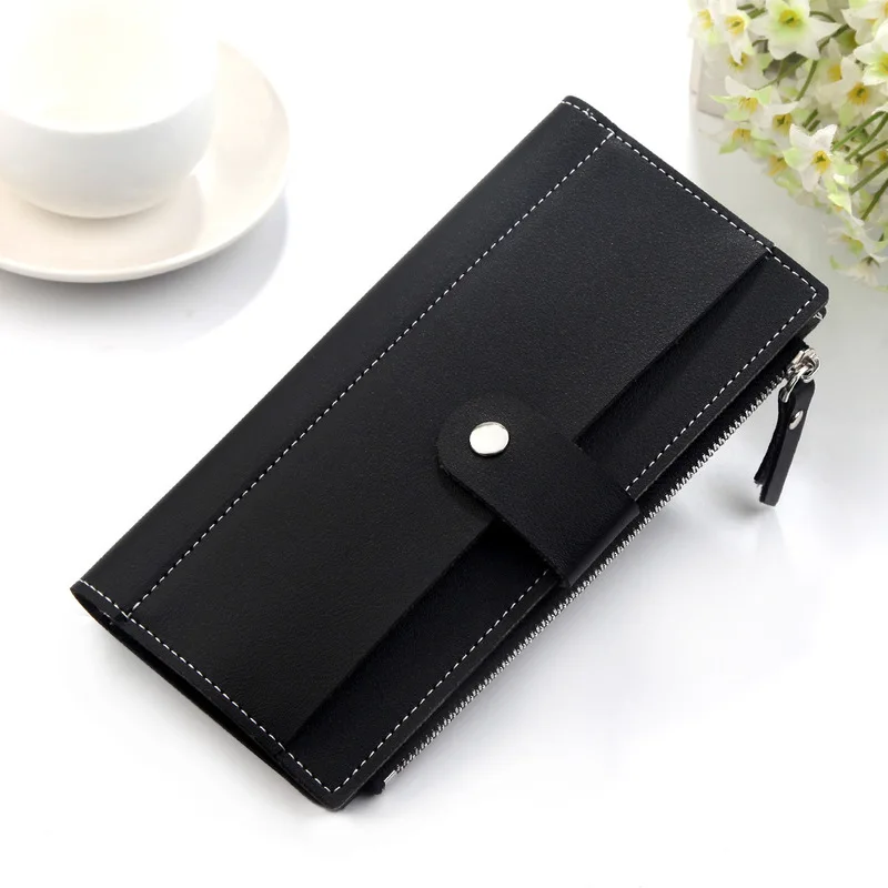 

2020 Luxury Brand Women Wallets Long Fashion Fastener Hasp PU Leather Wallet Female Purse Clutch Money Women Wallet Coin Purse