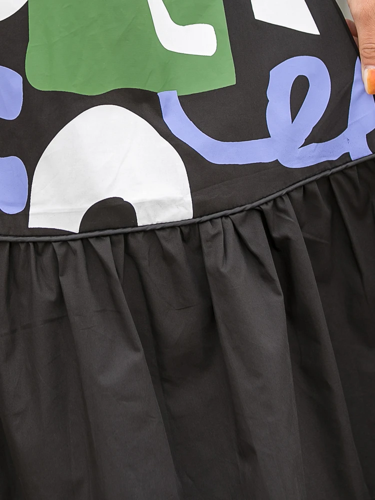 

QING MO Fashion Women Loose Lapel Skirt 2021 Summer New Women Floral Patchwork Dress Short Sleeve Knee Length Dress ZQY6931