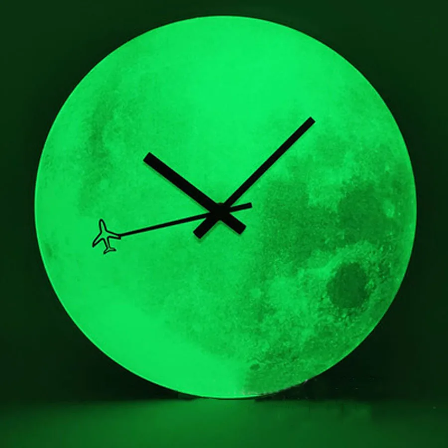 Деревянные настенные часы современный дизайн декоративный спальня светятся в