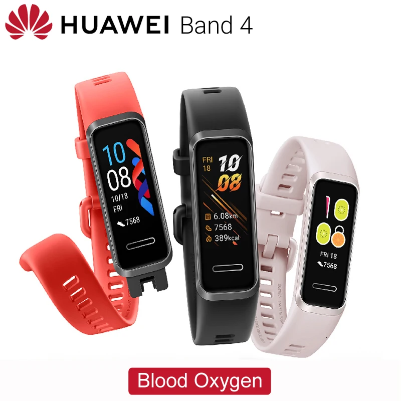 Смарт-часы Huawei Band 4 с функцией отслеживания уровня кислорода в крови и