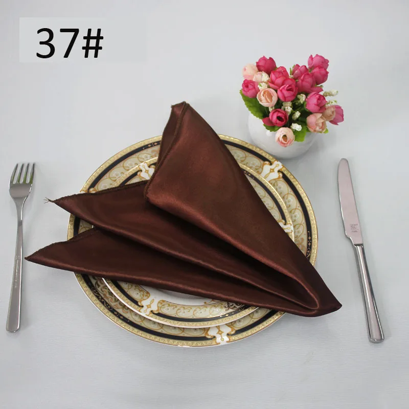 Карманный платок квадратные атласные салфетки Свадебный обеденный стол
