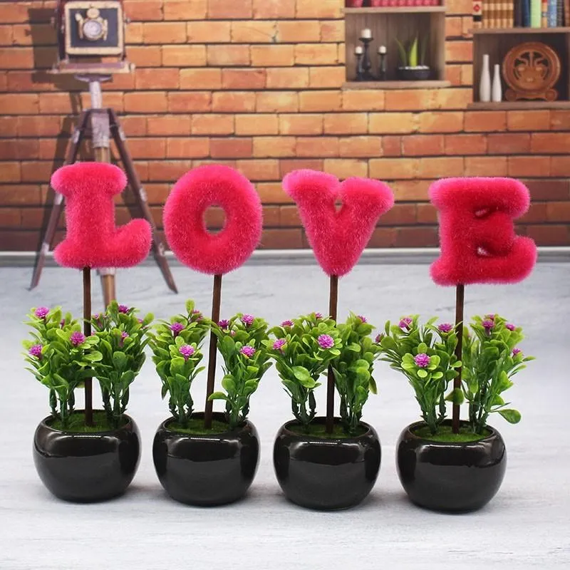 Искусственная трава миниатюрное искусственное растение в горшке украшение для