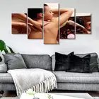 5 панелей без рамки Йога спа массаж всего тела салона красоты картины настенное искусство домашний декор плакаты холст картины для гостиной