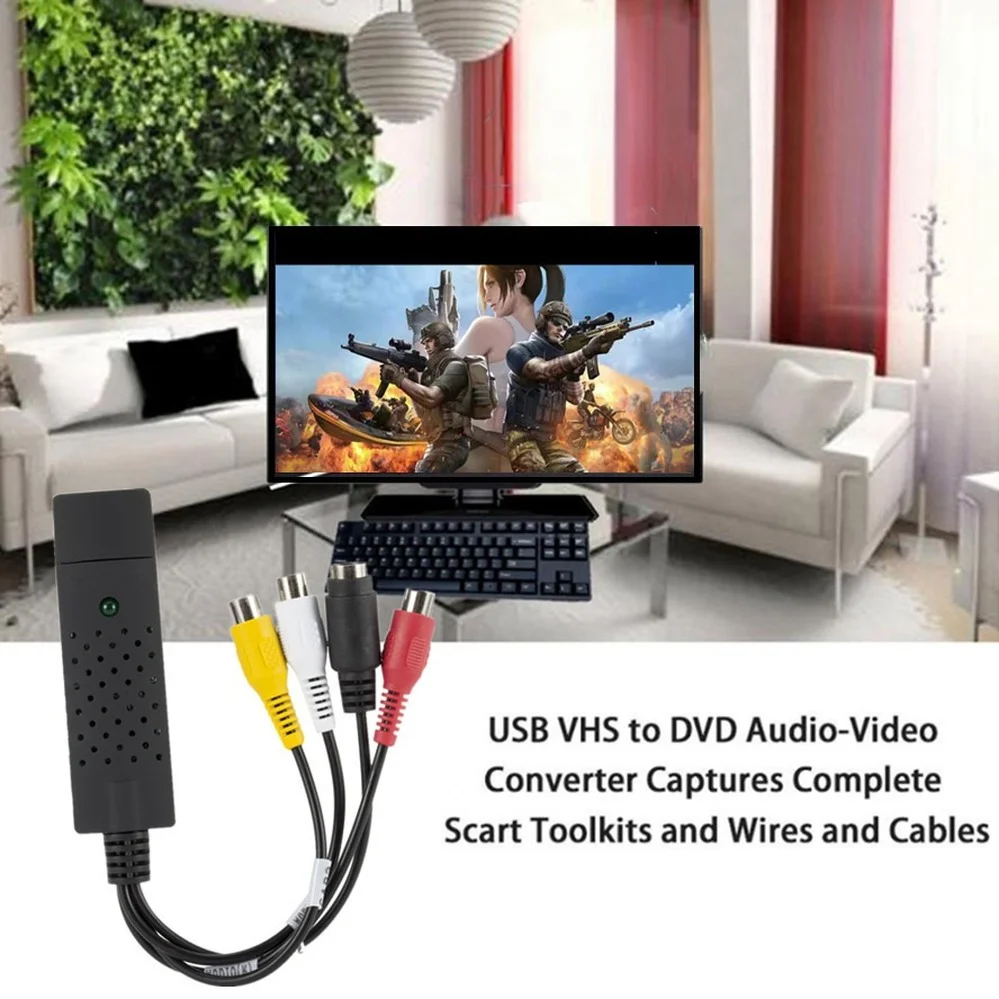 USB 2 0 конвертер VHS в DVD конвертирует Аналоговое видео цифровой формат аудио карта