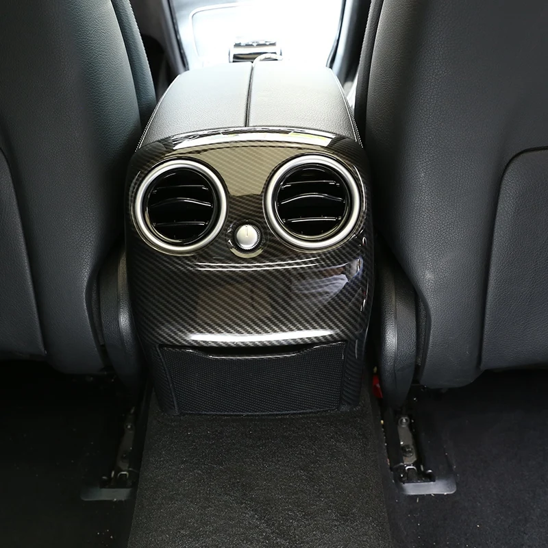 2 шт. ABS карбон для Mercedes Benz W205 C Class 2015 2018 автомобильные аксессуары вентилятор