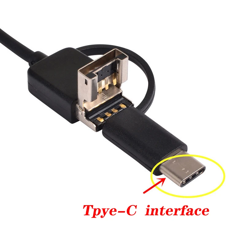 3 в 1 HD Android мобильный телефон эндоскоп 5 м 10 водонепроницаемый IP67 USB инспекционная