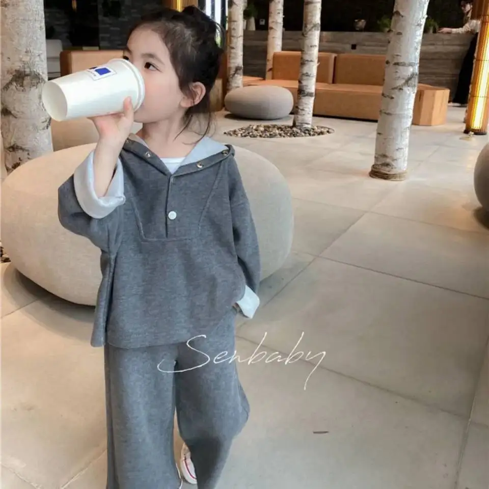 

2Pcs Baby Girls Clothing Sets Autumn Winter Toddler Girls Clothes Kids Tracksuit For Girl Suit Children Clothing 1 to 10 Year