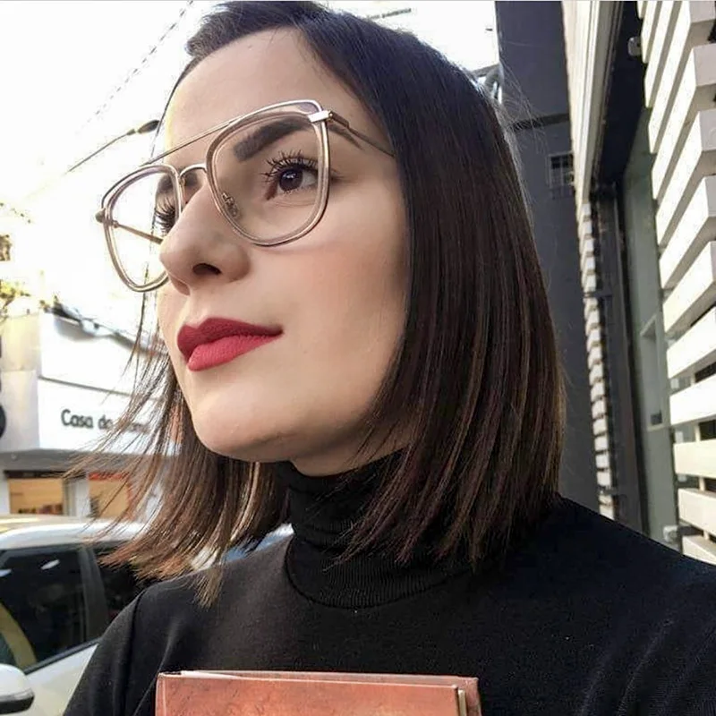 

Free shipping new comfortable TR90 large frame optical lens round frame metal leg anti blue light glasses can be equipped