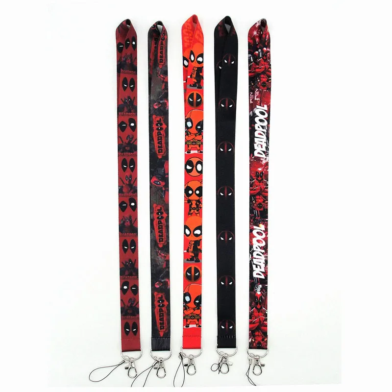 

Deadpool Marvel Mobile Phone Lanyards Straps Sling Disney ID Card Holders Key DIY Hang Accessories Gift Decor Student Cool Badge