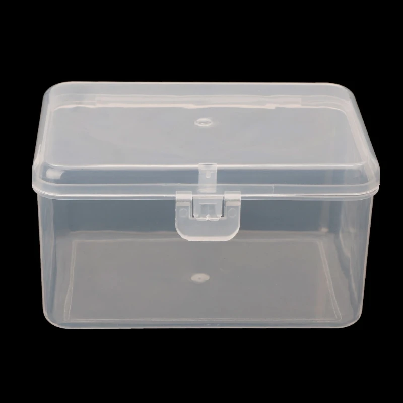 Small Transparent Storage Box Cards Chip Hardware Case Holder Jewelry Organizer | Канцтовары для офиса и дома