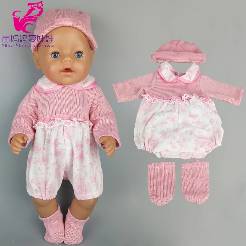 Doll Clothes 43cm Baby Boy Sweater Hat Scarf Pants for 40 Cm Winter Warm Set | Игрушки и хобби