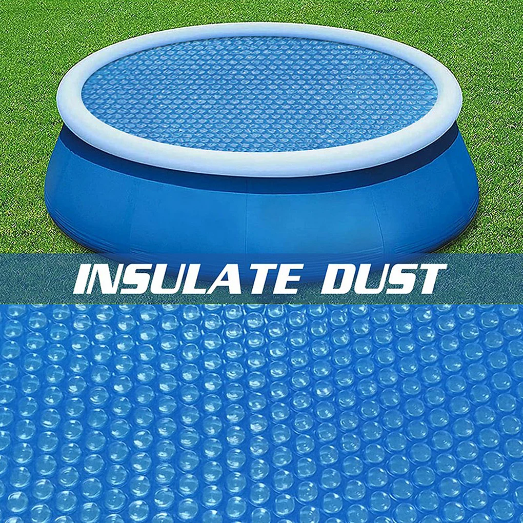 Покрытие для бассейна круглое на солнечной батарее летнее водонепроницаемое