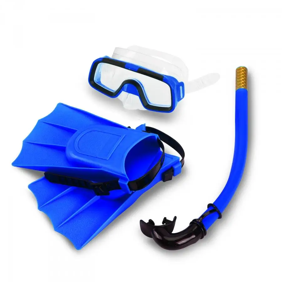 Children Kids Scuba Diving Set Silicone Fins Anti-Fog Goggles Glasses Mask Swimming Breath Tube Kit Dive Snorkel Equipment | Спорт и