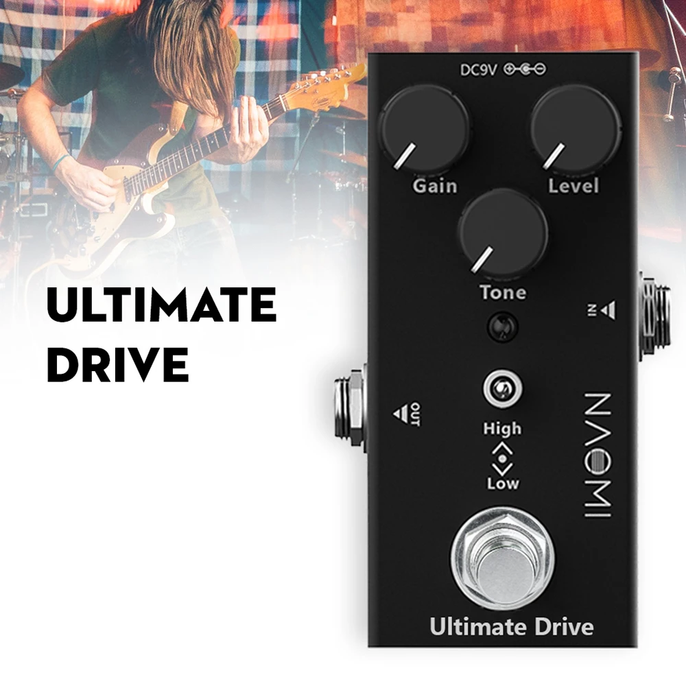 

NAOMI NEP-02 Ultimate Drive Effect Pedal for Electric Guitars with True Bypass Mini Single Guitar Pedal DC guitar accessories