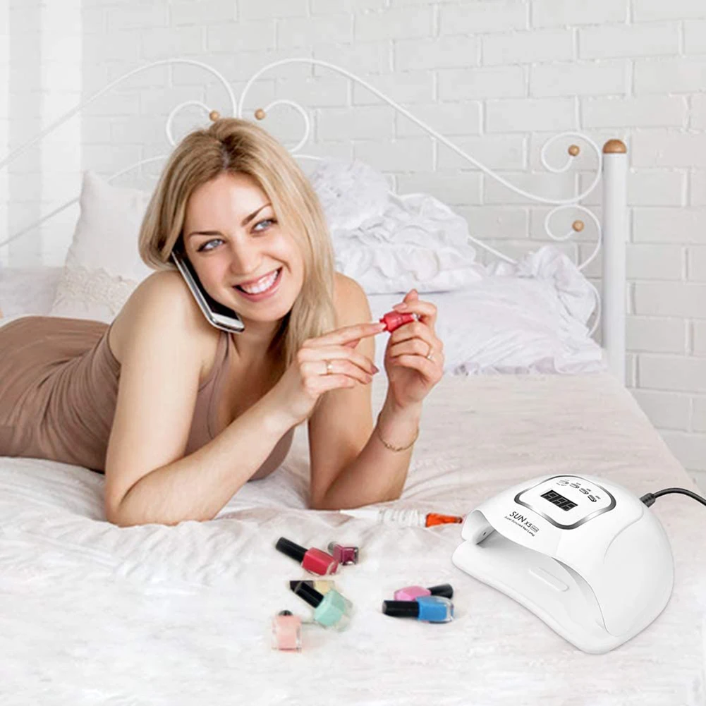 

LED Nail Lamp for Manicure 150W Nail Dryer Machine UV Lamp For Curing UV Gel Nail Polish With Motion sensing LCD Display Tools
