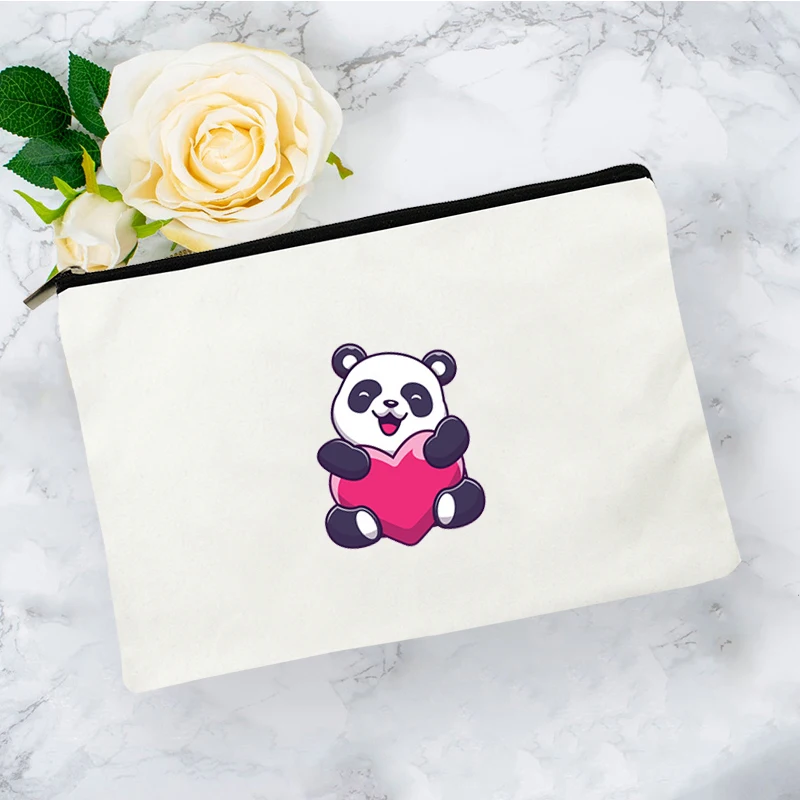 

Little Bear Cosmetic Bag for Makeup Free Shipping Bags Mini Pouch Women Women's Travel Make Up Kawaii Handbags Storage Organizer