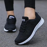 mesh lace up comfortable casual shoes women sneakers solid classic spring platform sneakers woman shoes dropshipping