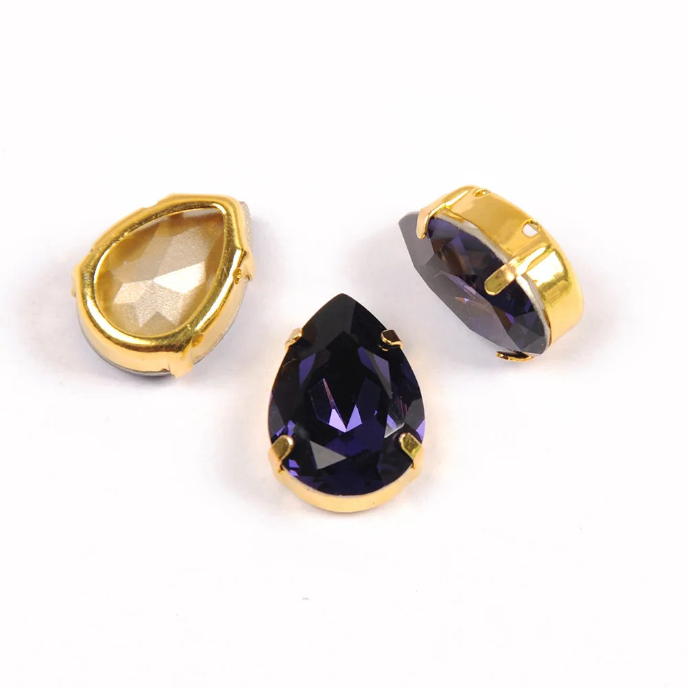 Янруо КАПЛЕВИДНАЯ фиолетовая бархатная бижутерия алмазные камни все для