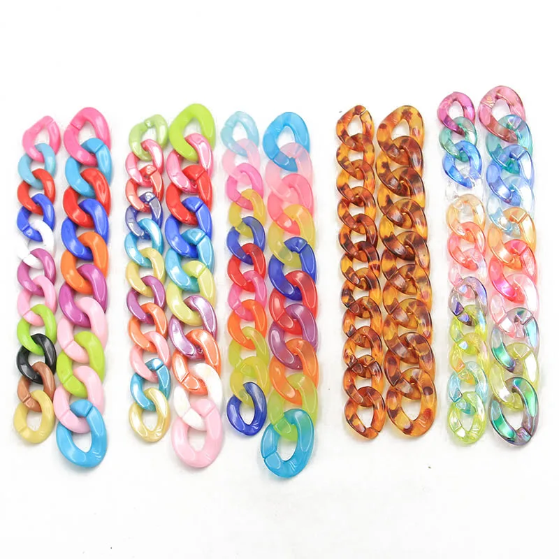 

Звенья цепочки из акриловой смолы для самостоятельного изготовления сережек, ожерелий, браслетов, сумок, аксессуары для ювелирных изделий, ...