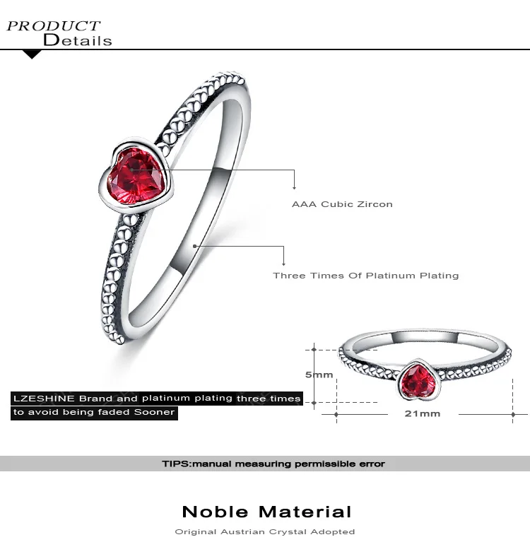 CodeMonkey Hot Sale 925 Sterling Color Love Heart Ring Stackable Ring with Purple Zircon for Women Wedding Jewelry R034