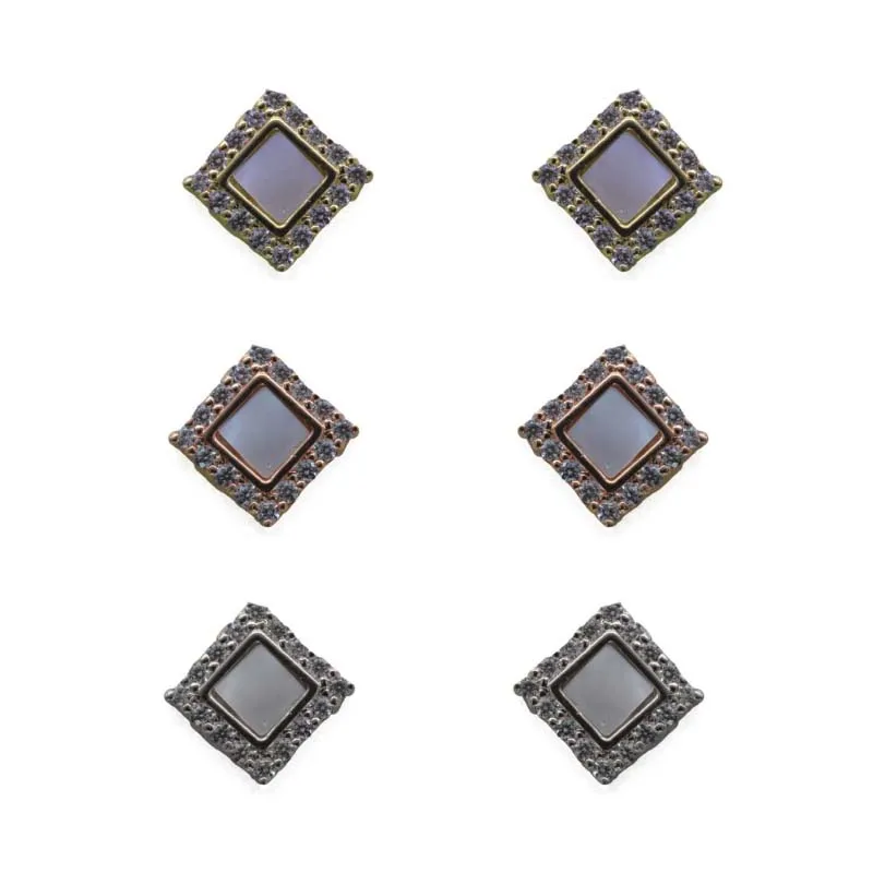 

Женские Геометрические серьги с инкрустацией из циркония