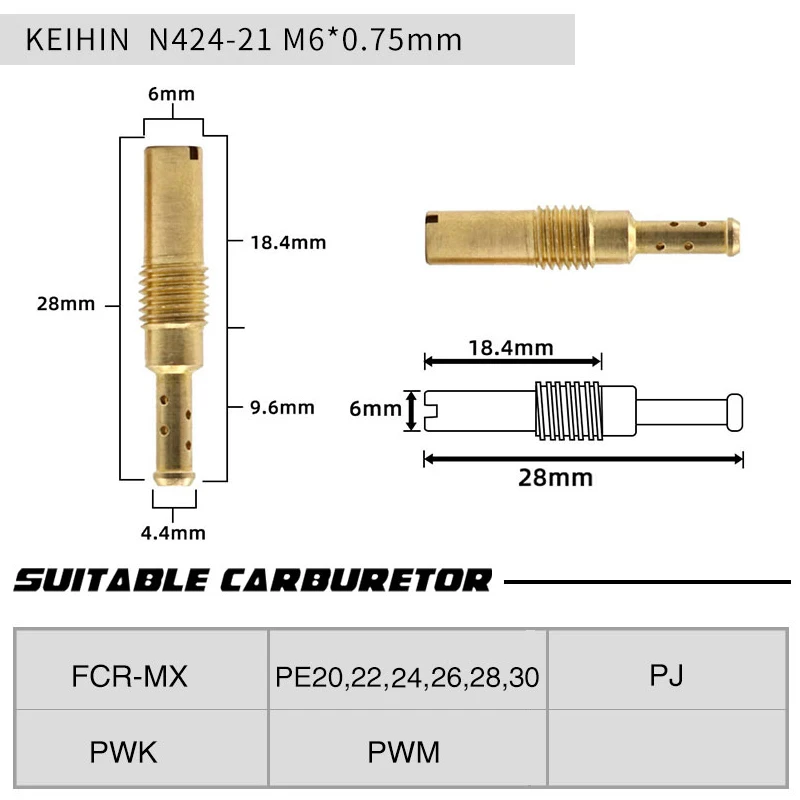 ZSDTRP 20шт карбюратор основной/Пилот струи вице Форсунка для PWK PWM PE PD PJ FCR MX CV CVK CRS