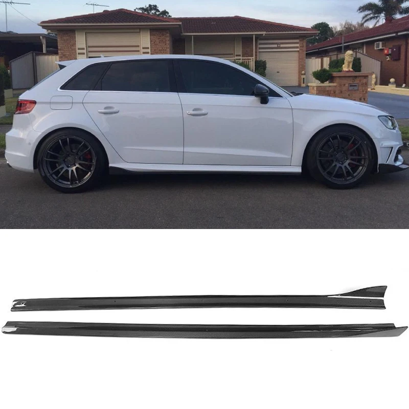 Автомобильные боковые юбки из углеродного волокна комплекты кузова для Audi A3 Sline S3
