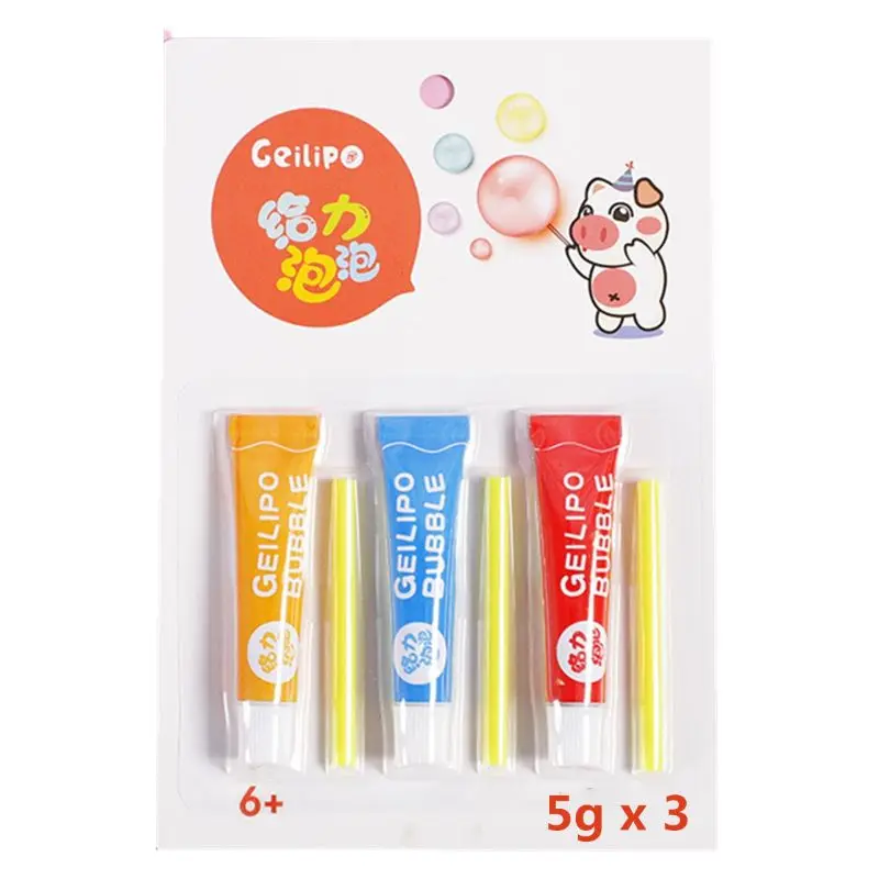 

Safe Magic Bubble Glue Toy Blowing Colorful Bubble Ball Plastic Balloon F3ME