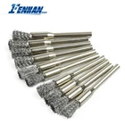 Полировальные щетки 10 шт.компл. 22 мм, круглая щетка из нержавеющей стали для мини-дрели Dremel, вращающиеся инструменты, аксессуары для роторного инструмента